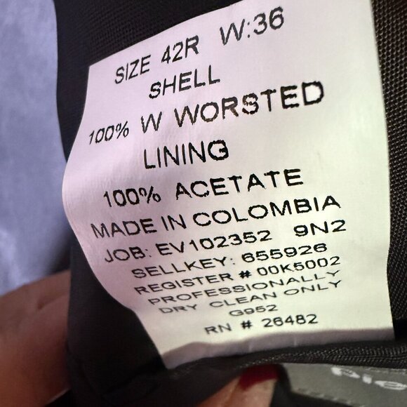 Pierre Cardin Men Blazer Sports Jacket Black 3 Button 100% Worsted Wool Size 42R - Picture 3 of 8